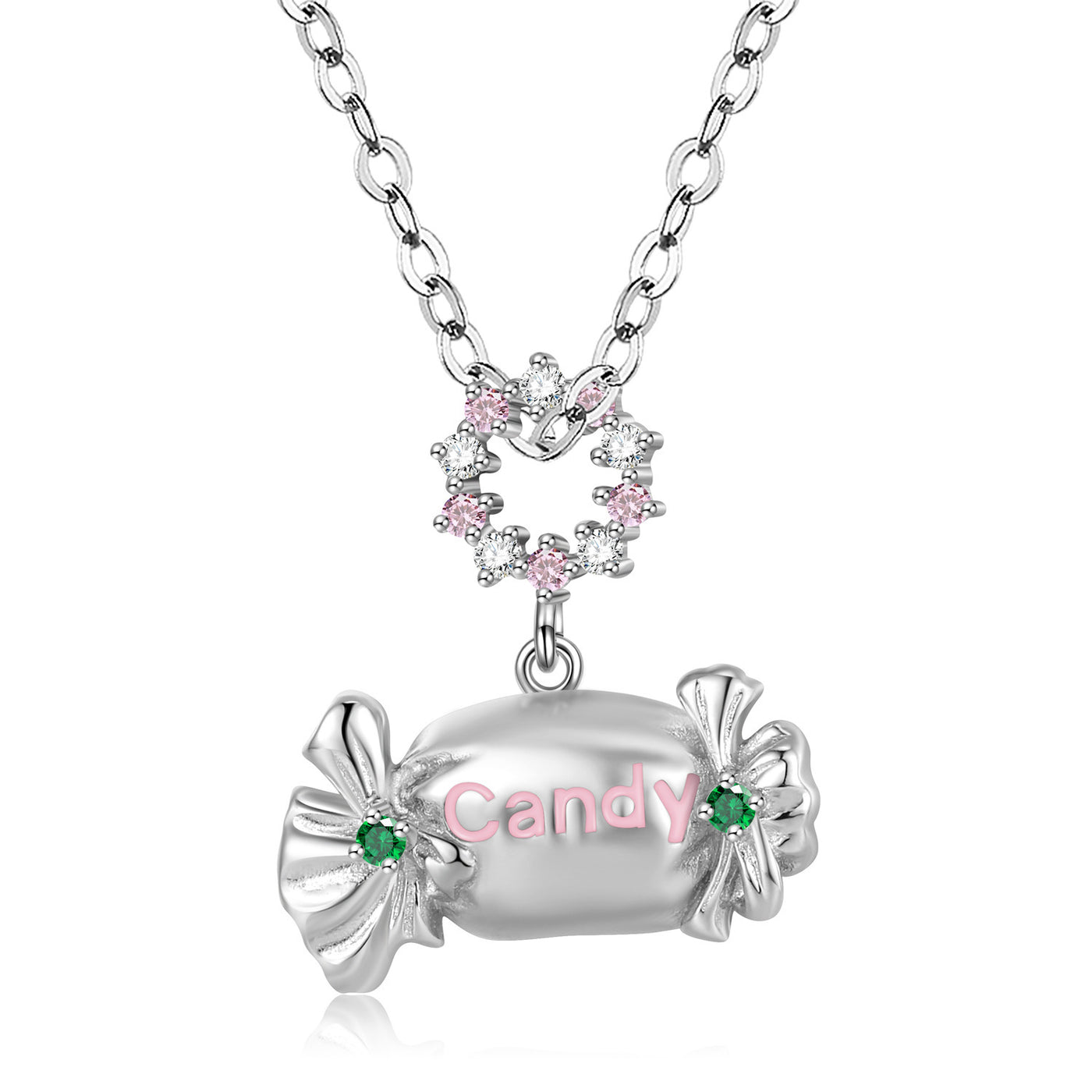 S925 Sterling Silver Candy Candy Pendant Necklace
