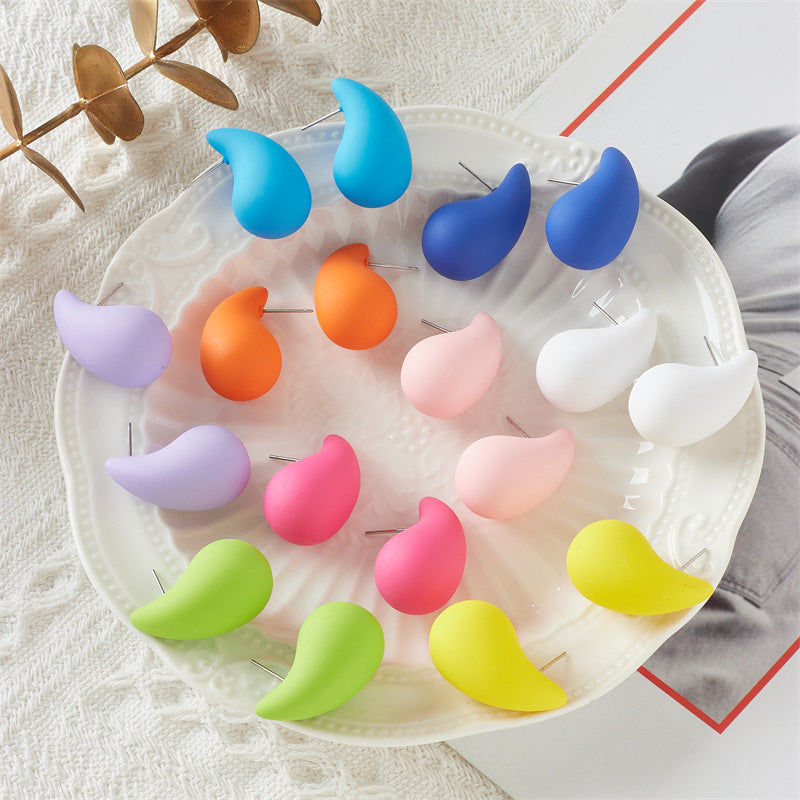 Candy Color Water Drop Earrings