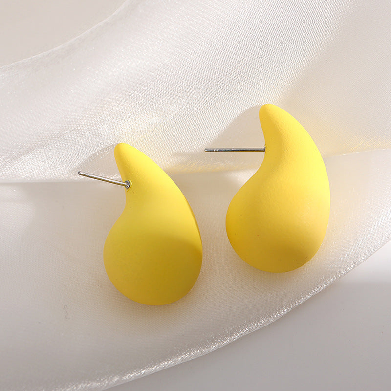 Candy Color Water Drop Earrings