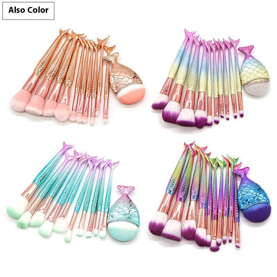 10 Mermaid Makeup Brushes Suit Beauty