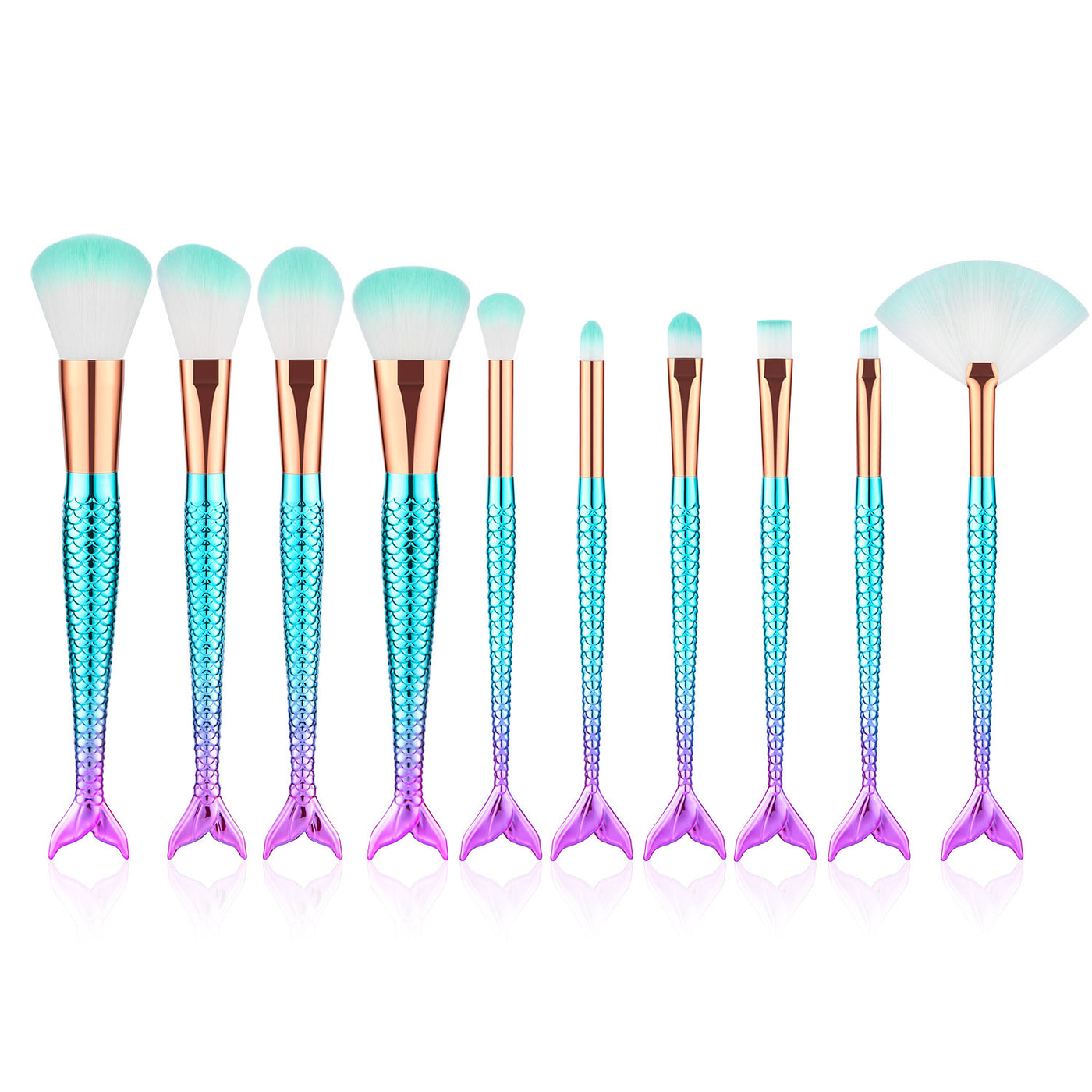 Gradient Electroplating Mermaid Makeup Brush