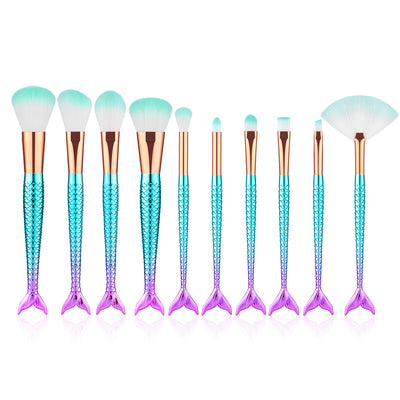Gradient Electroplating Mermaid Makeup Brush