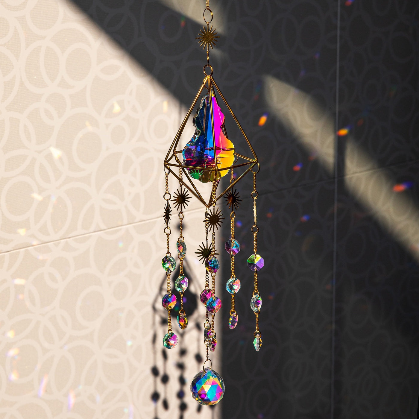 Crystal Light And Shadow Wind Chimes Sun Catcher Prism
