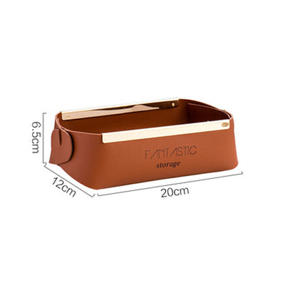 Leather Jewelry Cosmetic Storage Box For Daily Necessities