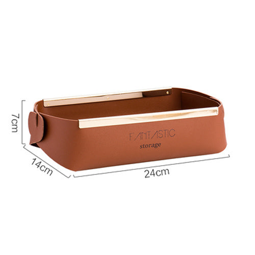 Leather Jewelry Cosmetic Storage Box For Daily Necessities