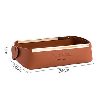 Leather Jewelry Cosmetic Storage Box For Daily Necessities