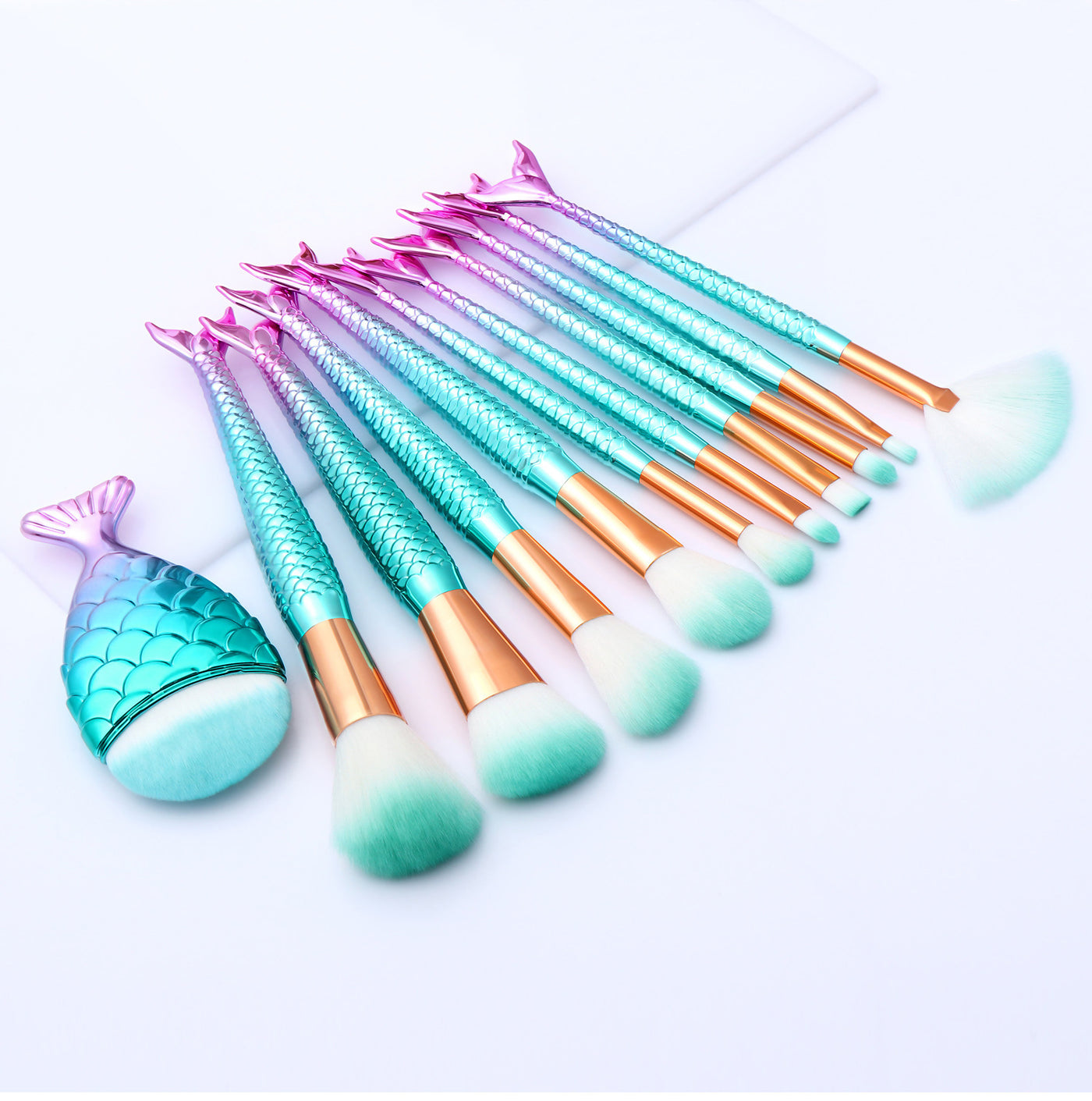 Gradient Electroplating Mermaid Makeup Brush