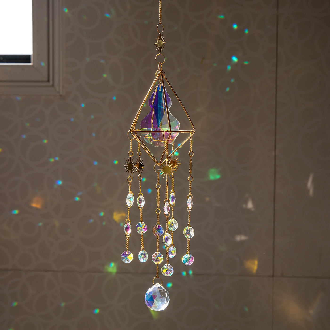 Crystal Light And Shadow Wind Chimes Sun Catcher Prism
