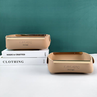 Leather Jewelry Cosmetic Storage Box For Daily Necessities