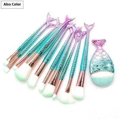 10 Mermaid Makeup Brushes Suit Beauty